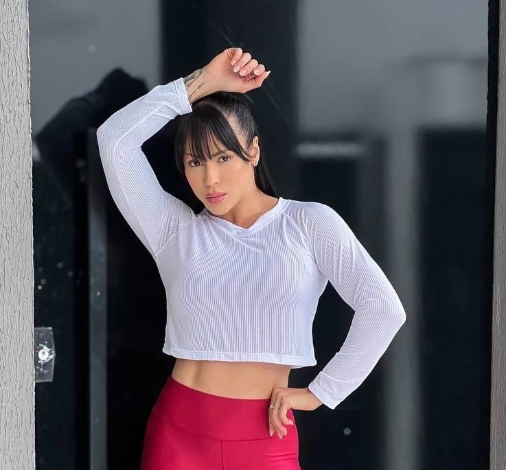 Cropped cinza costas